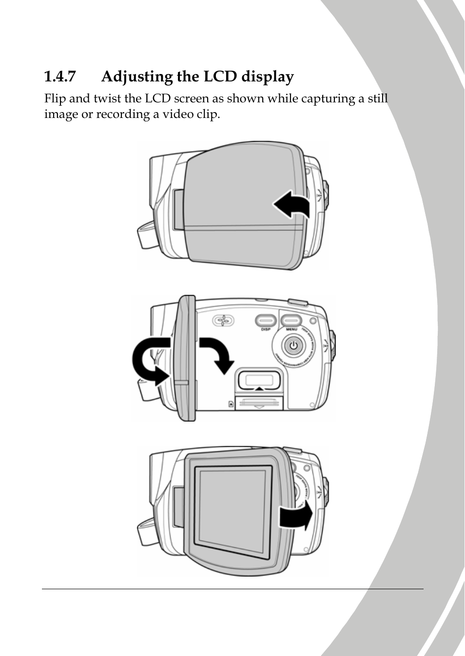 Adjusting the lcd display, 7 adjusting the lcd display | DXG Technology DXG-517V HD User Manual | Page 17 / 84