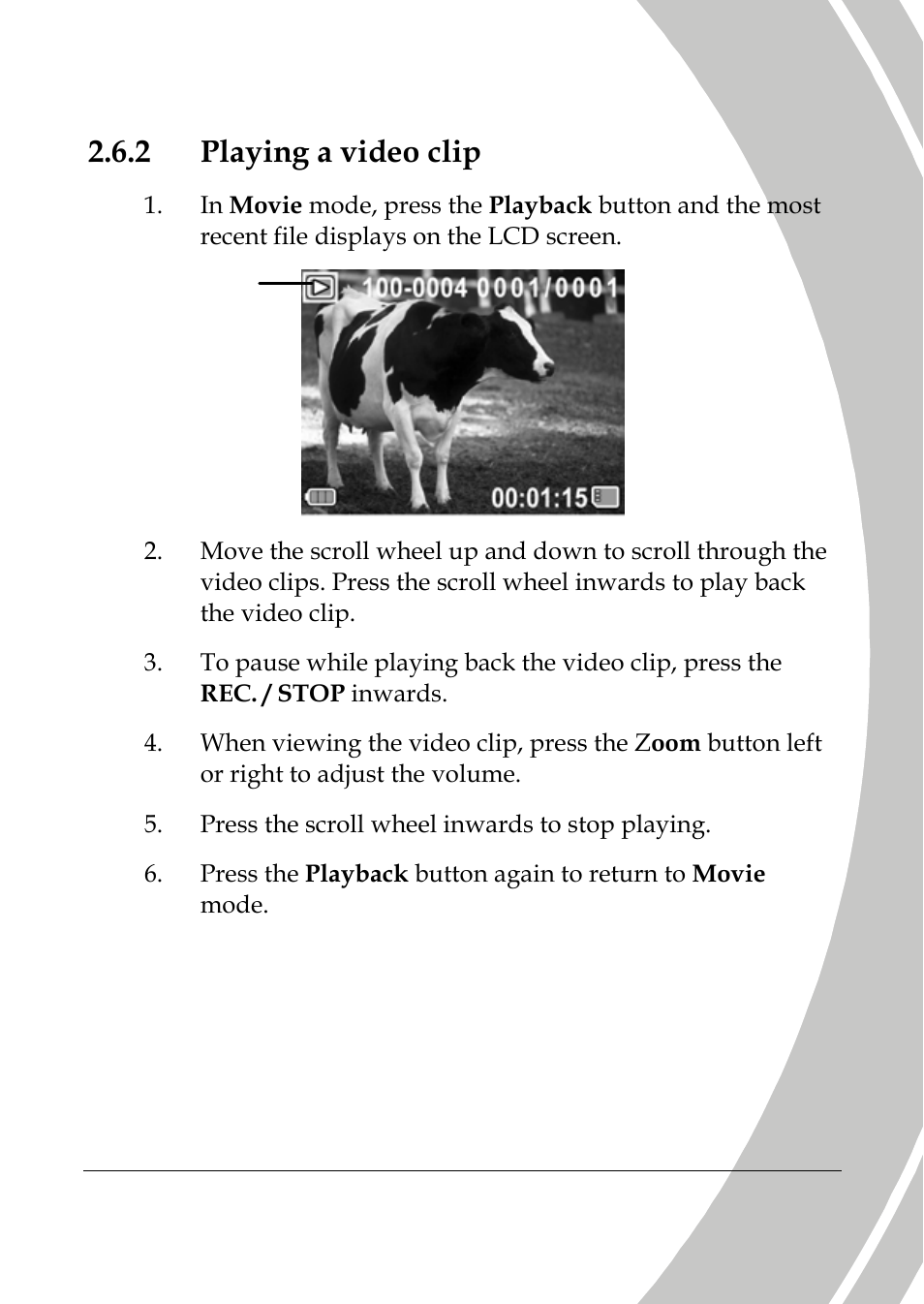 Playing a video clip, 2 playing a video clip | DXG Technology DXG-517V HD User Manual | Page 31 / 84