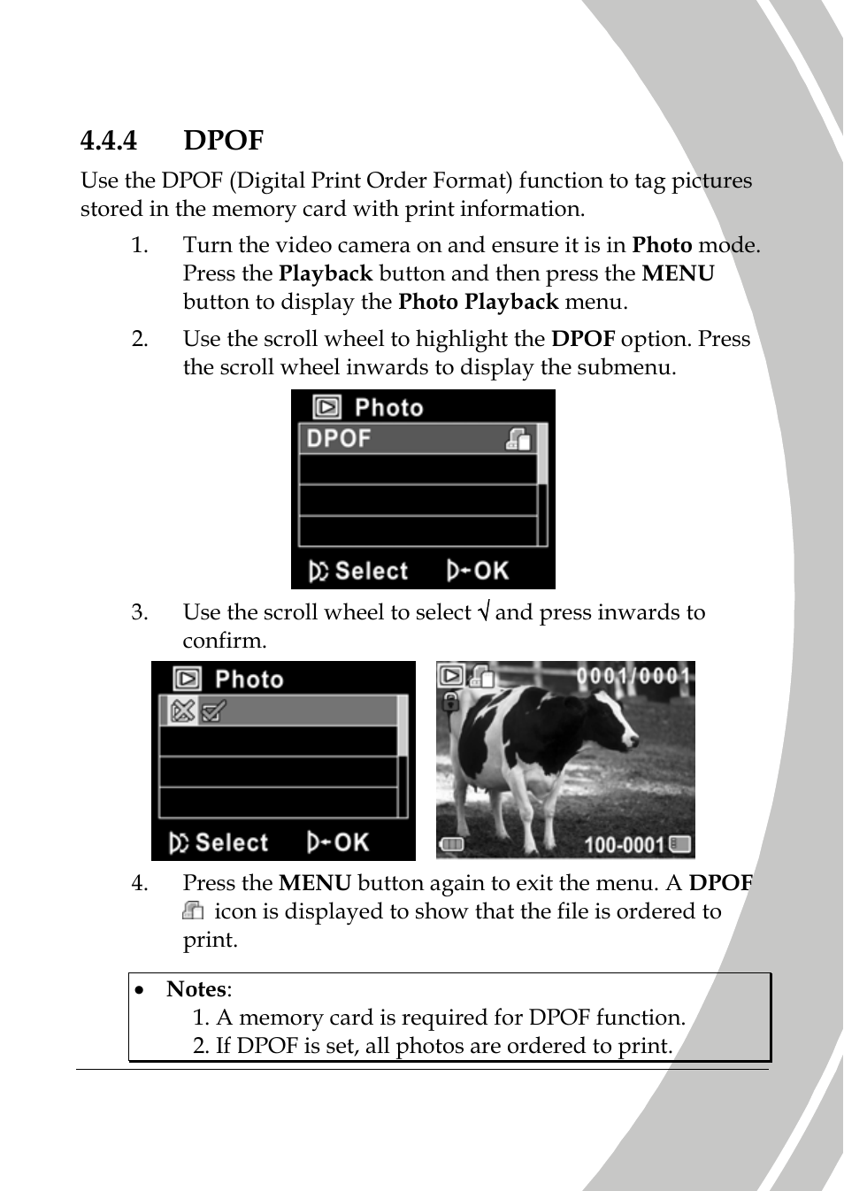 Dpof, 4 dpof | DXG Technology DXG-517V HD User Manual | Page 67 / 84