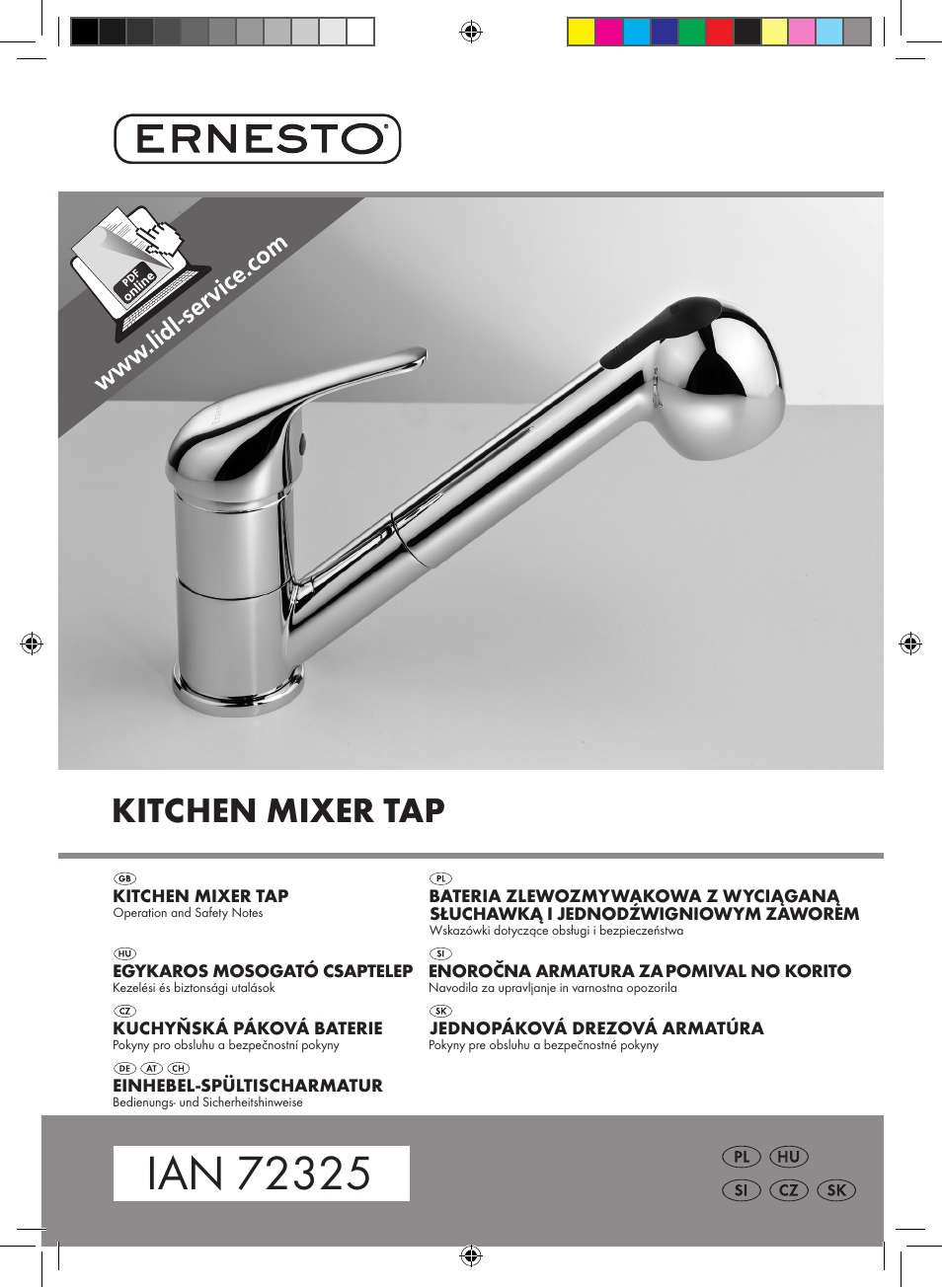 Ernesto Kitchen Mixer Tap User Manual | 52 pages