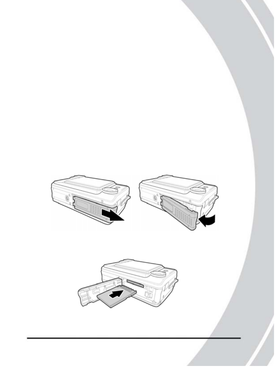 3 inserting an sd card, Close the battery door | DXG Technology DXG-608 User Manual | Page 14 / 69