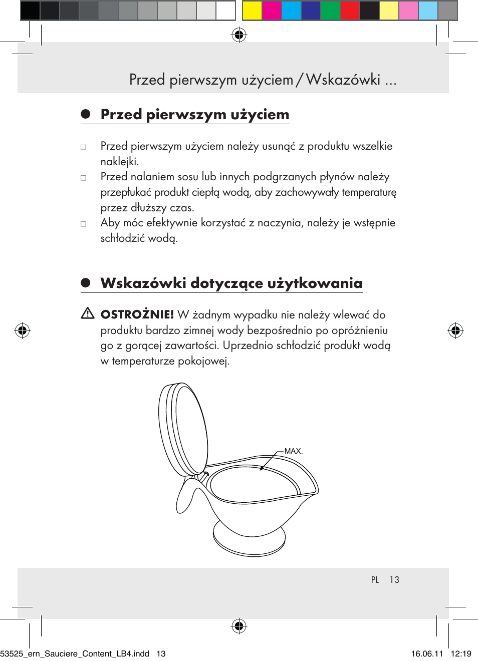 Przed pierwszym użyciem / wskazówki, Przed pierwszym użyciem, Wskazówki dotyczące użytkowania | Ernesto Z31029 User Manual | Page 11 / 44