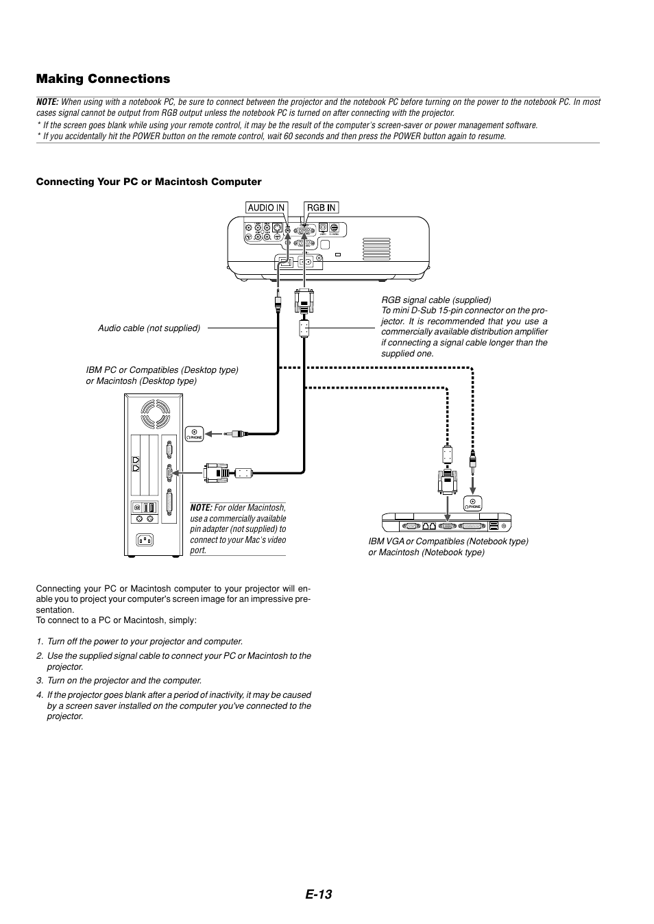 E-13 making connections | Dukane 8767 User Manual | Page 13 / 40
