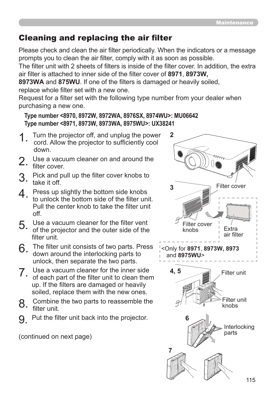 Dukane Projector 976SX User Manual | Page 115 / 128