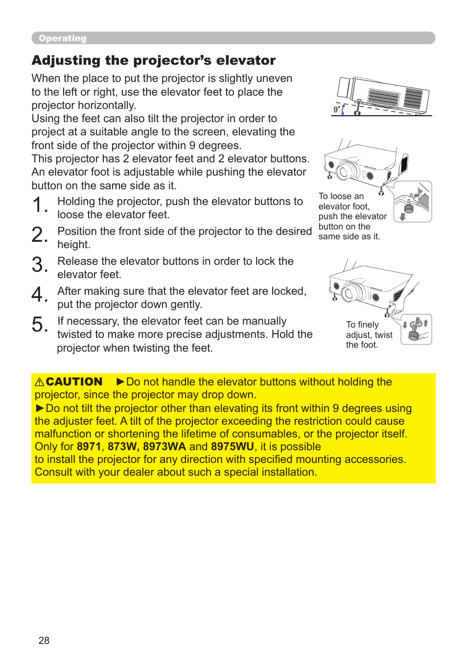 Dukane Projector 976SX User Manual | Page 28 / 128