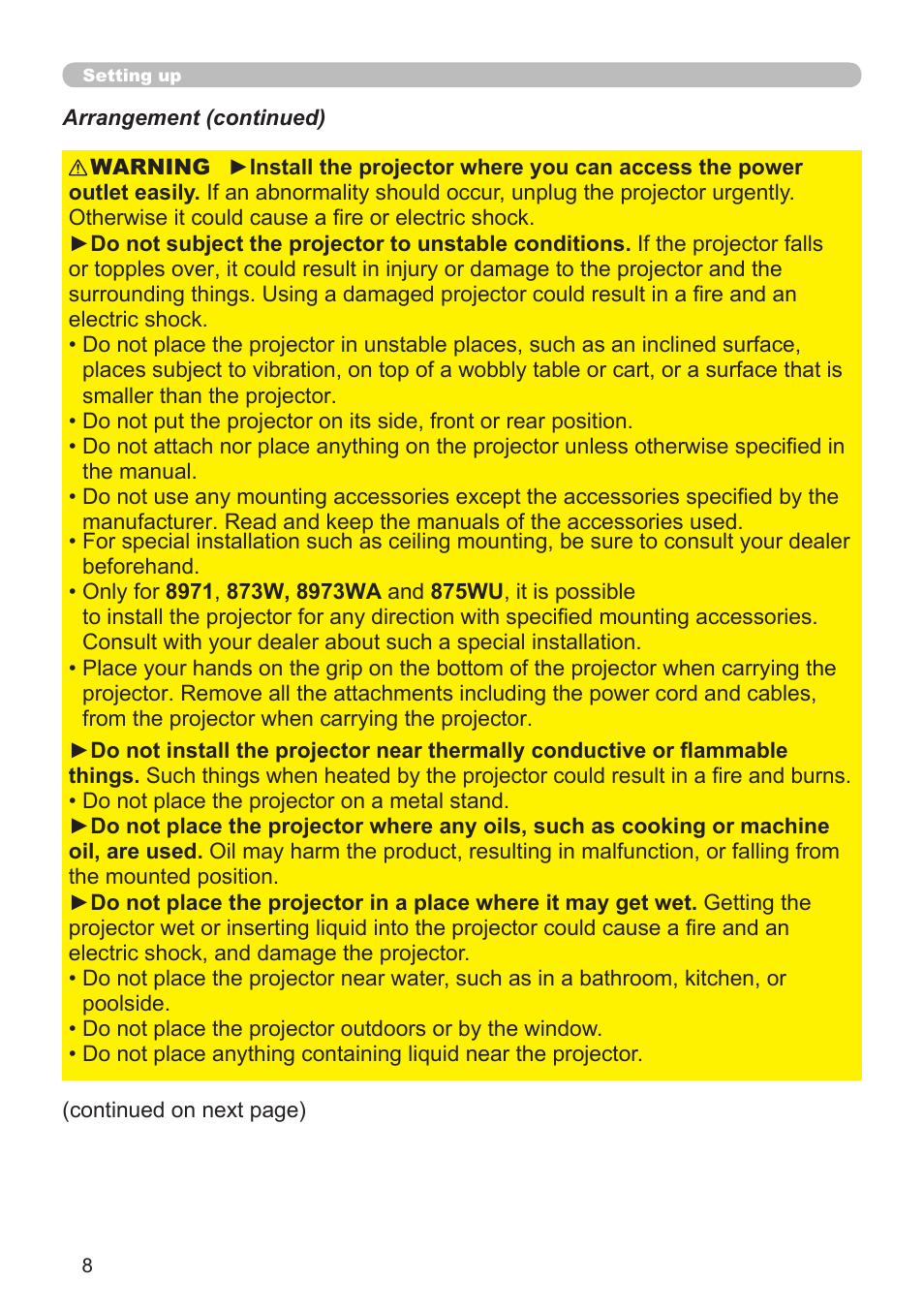 Dukane Projector 976SX User Manual | Page 8 / 128