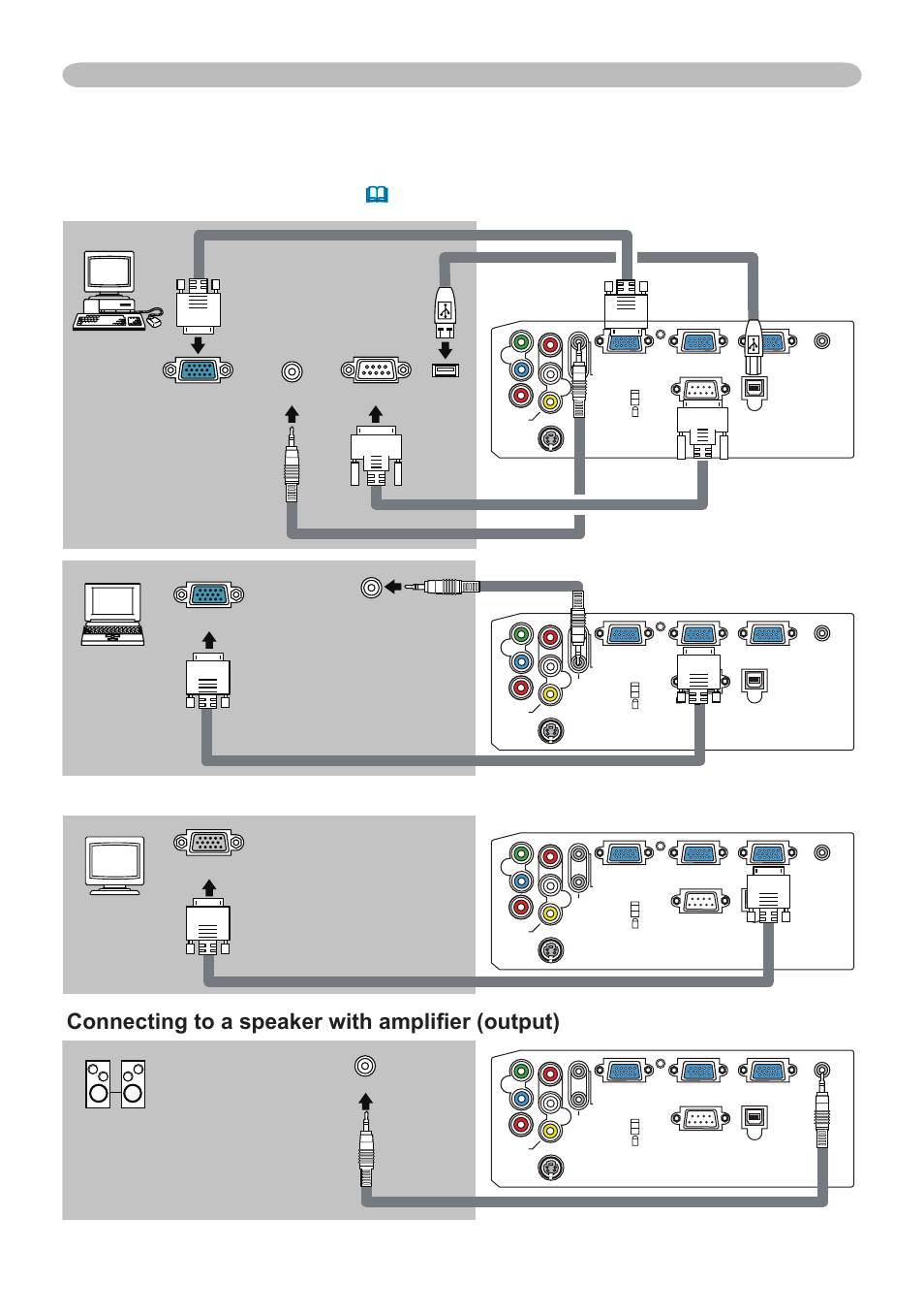 Examples of connection with a computer, Setting up | Dukane 401-8755E-01 User Manual | Page 14 / 82