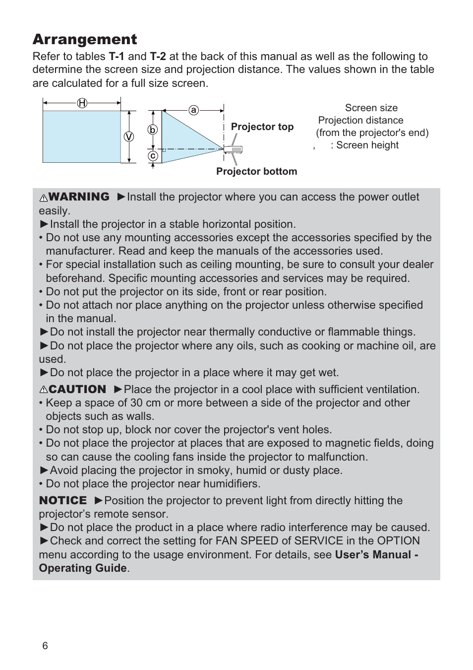 Arrangement | Dukane DATA VIDEO PROJECTOR 8927HW-RJ User Manual | Page 8 / 24