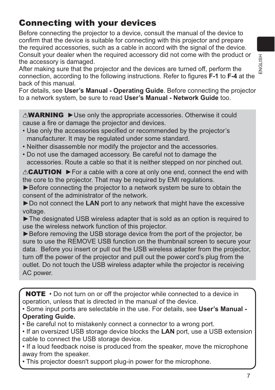Connecting with your devices | Dukane DATA VIDEO PROJECTOR 8927HW-RJ User Manual | Page 9 / 24