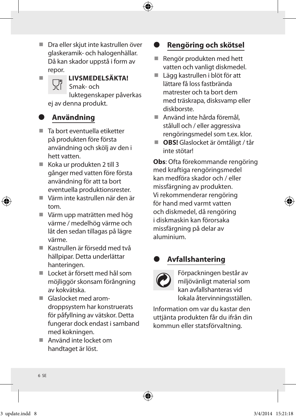 Ernesto Z32128A/ Z32128B User Manual | Page 8 / 20