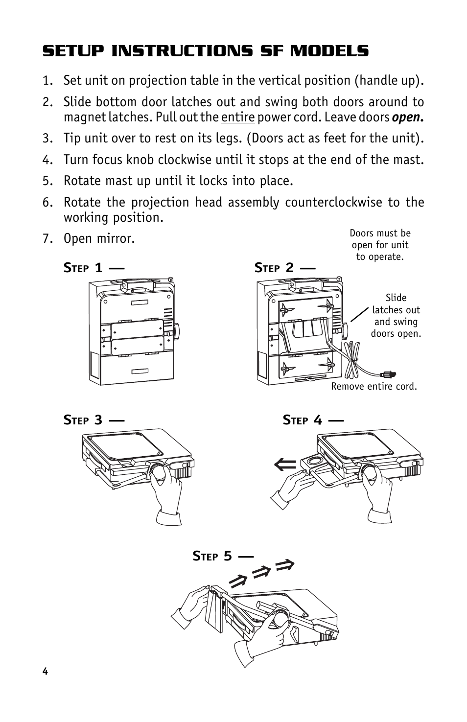 Setup instructions sf models | Dukane SF4030 User Manual | Page 10 / 20