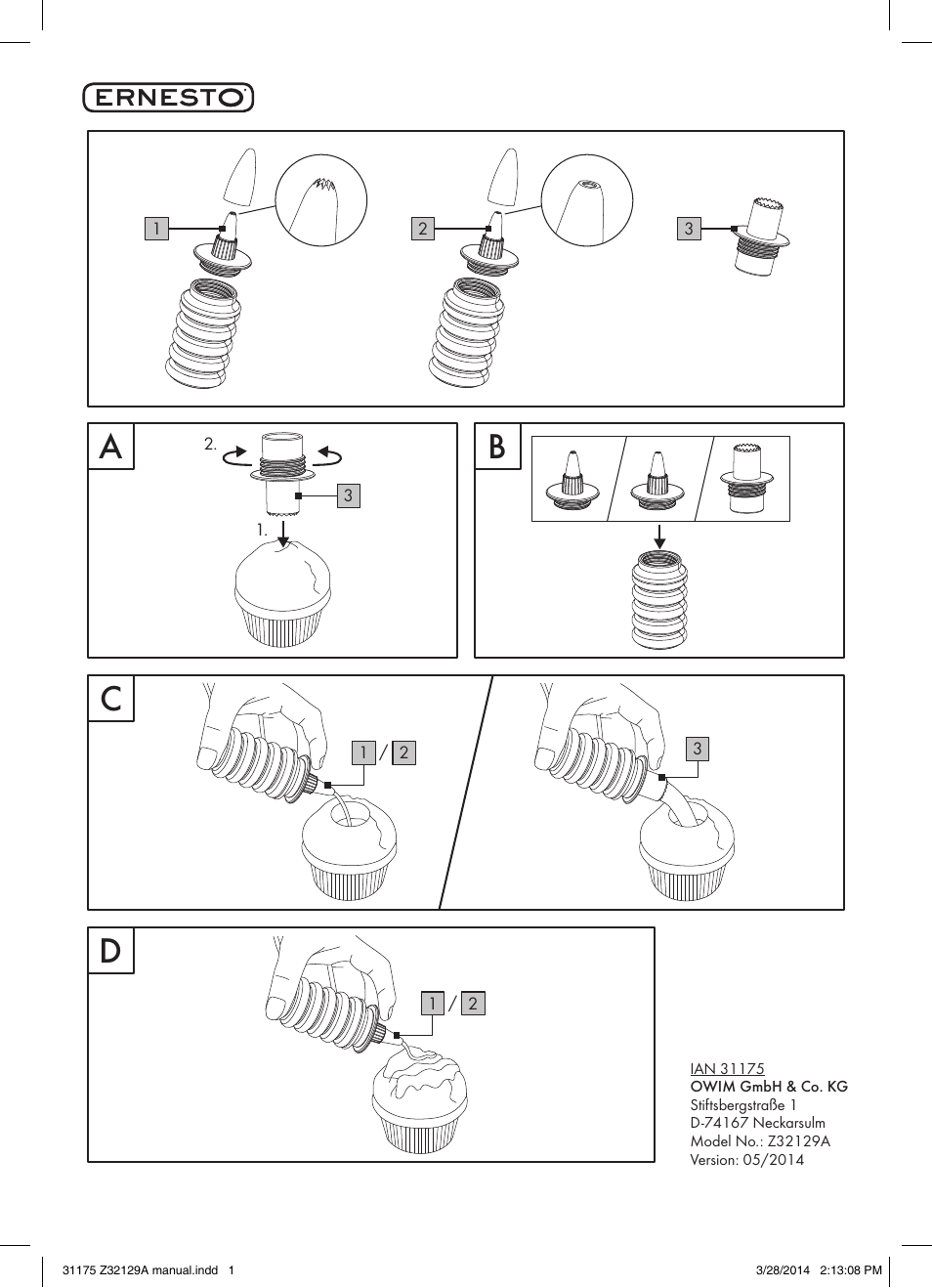 Ernesto Z32129A User Manual | 1 page