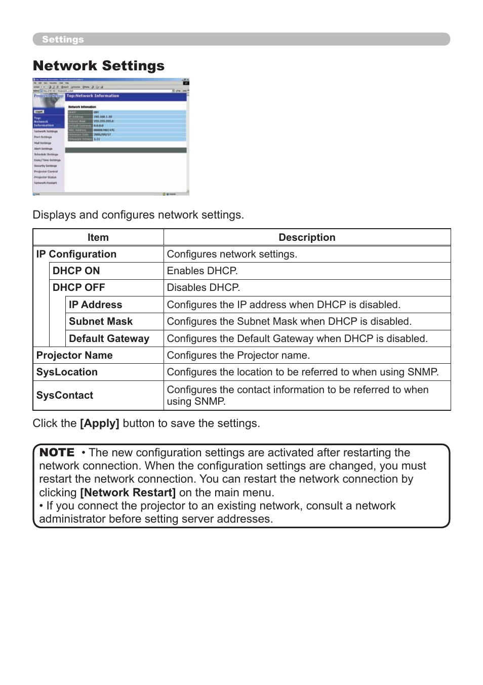Network settings | Dukane 8065 User Manual | Page 68 / 114