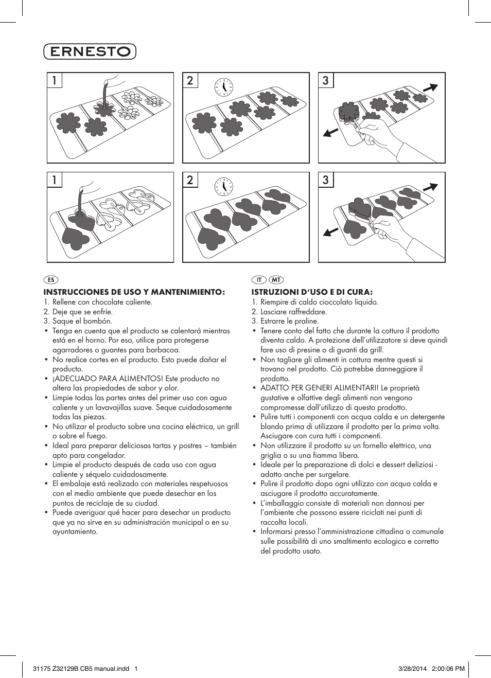 Ernesto Z32129B User Manual | 2 pages