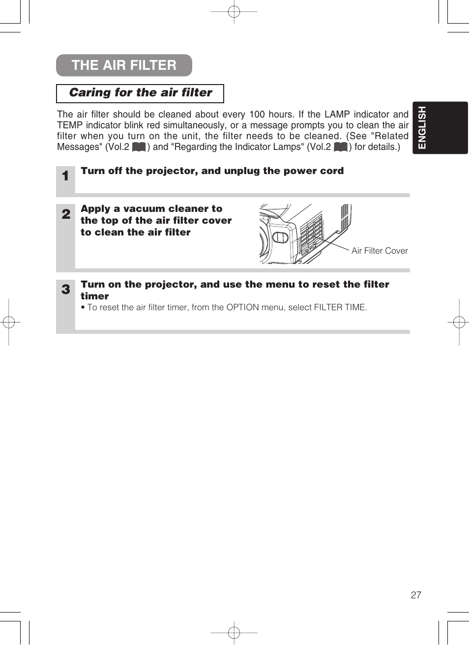 The air filter | Dukane 28A8049B User Manual | Page 29 / 54