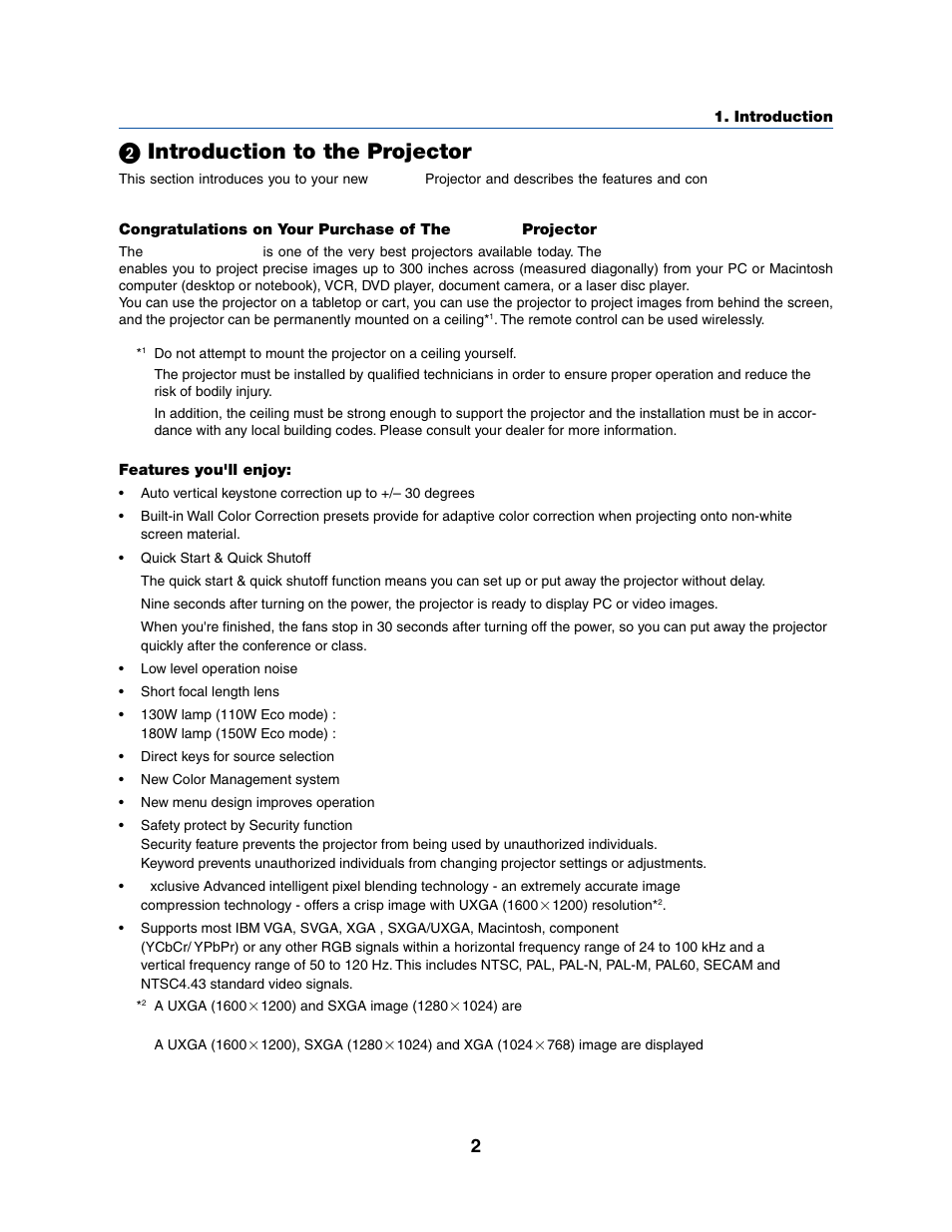 ᕢ introduction to the projector | Dukane 8070 User Manual | Page 10 / 82