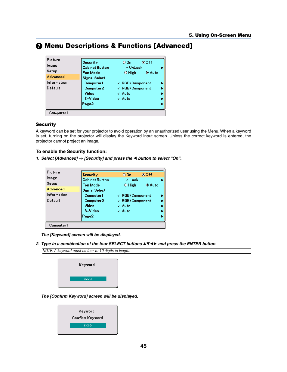 Menu descriptions & functions [advanced | Dukane 8070 User Manual | Page 53 / 82