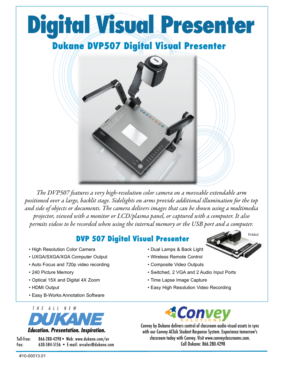 Dukane DVP507 User Manual | 2 pages