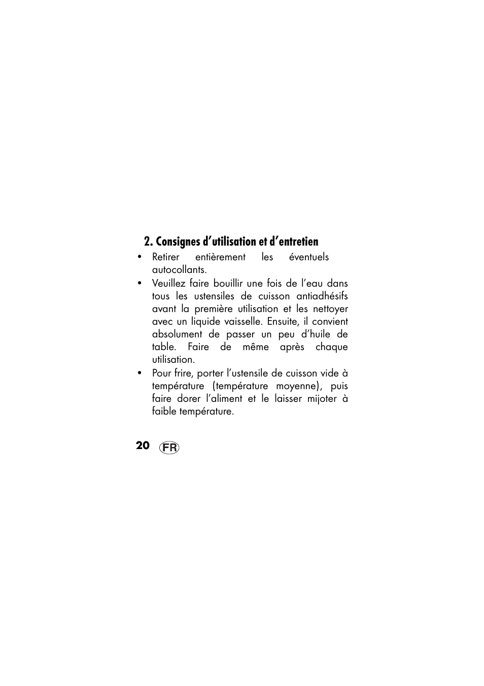 Consignes d’utilisation et d’entretien | Ernesto IAN 48715 User Manual | Page 20 / 84