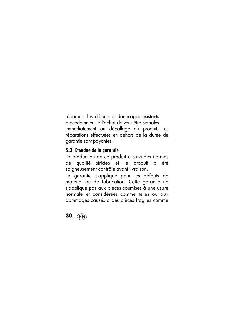 3 etendue de la garantie | Ernesto IAN 48715 User Manual | Page 30 / 84