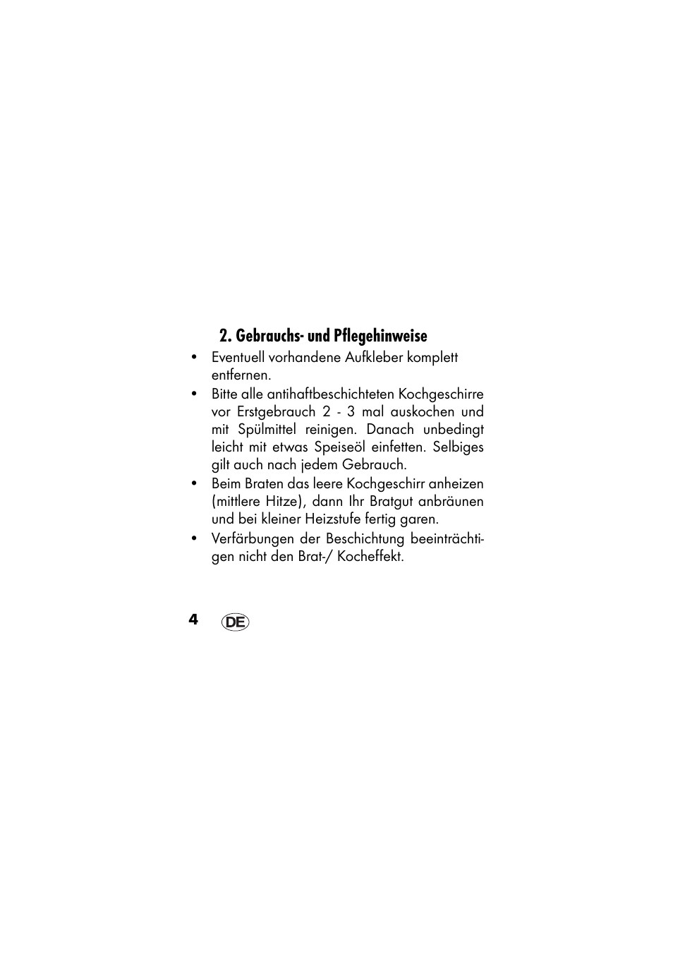 Gebrauchs- und pflegehinweise | Ernesto IAN 48715 User Manual | Page 4 / 84