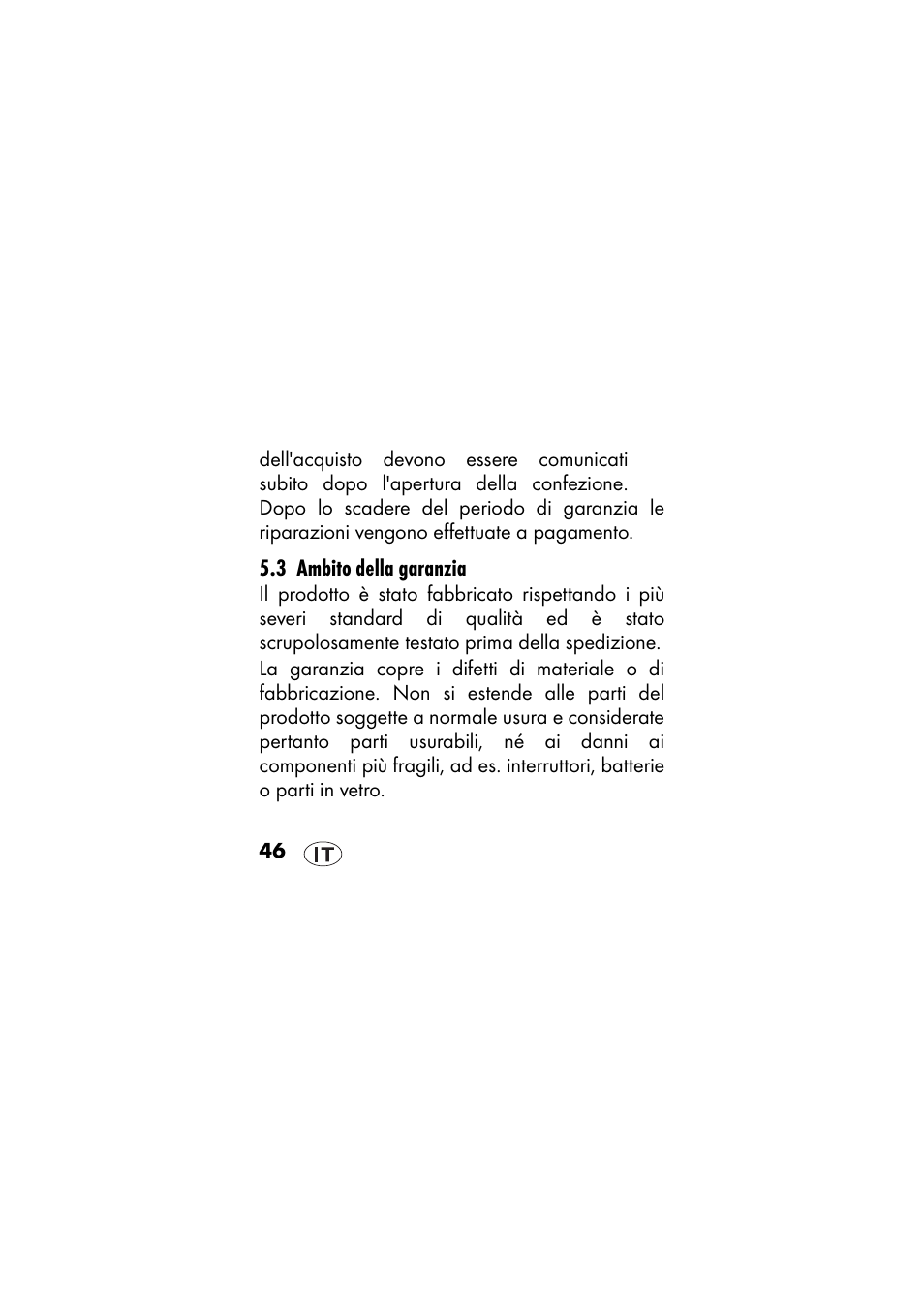 3 ambito della garanzia | Ernesto IAN 48715 User Manual | Page 46 / 84