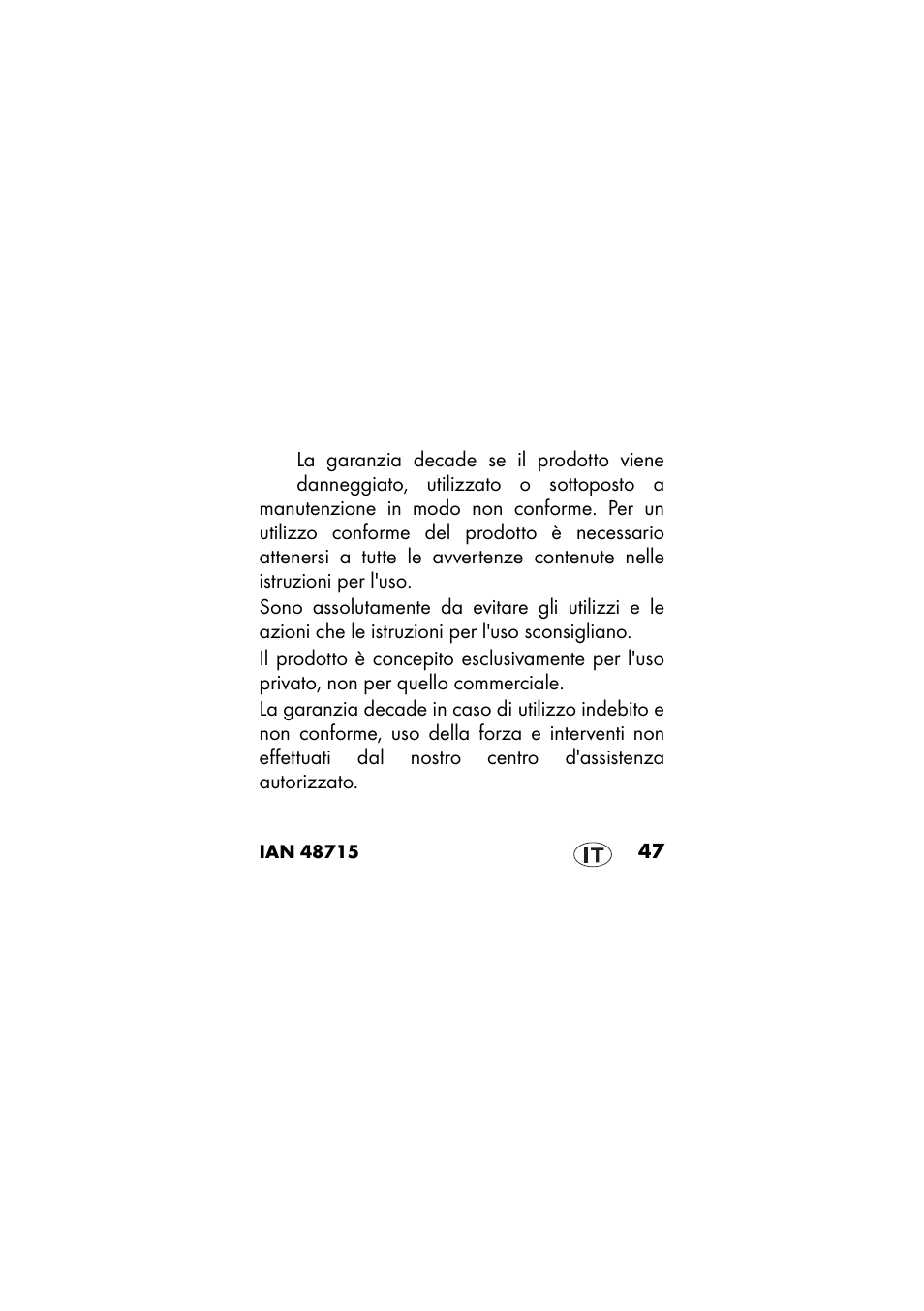 Ernesto IAN 48715 User Manual | Page 47 / 84