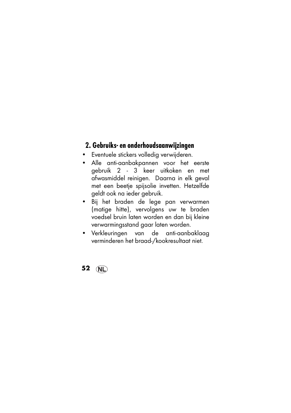 Gebruiks- en onderhoudsaanwijzingen | Ernesto IAN 48715 User Manual | Page 52 / 84