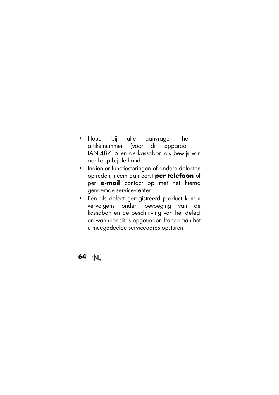 Ernesto IAN 48715 User Manual | Page 64 / 84