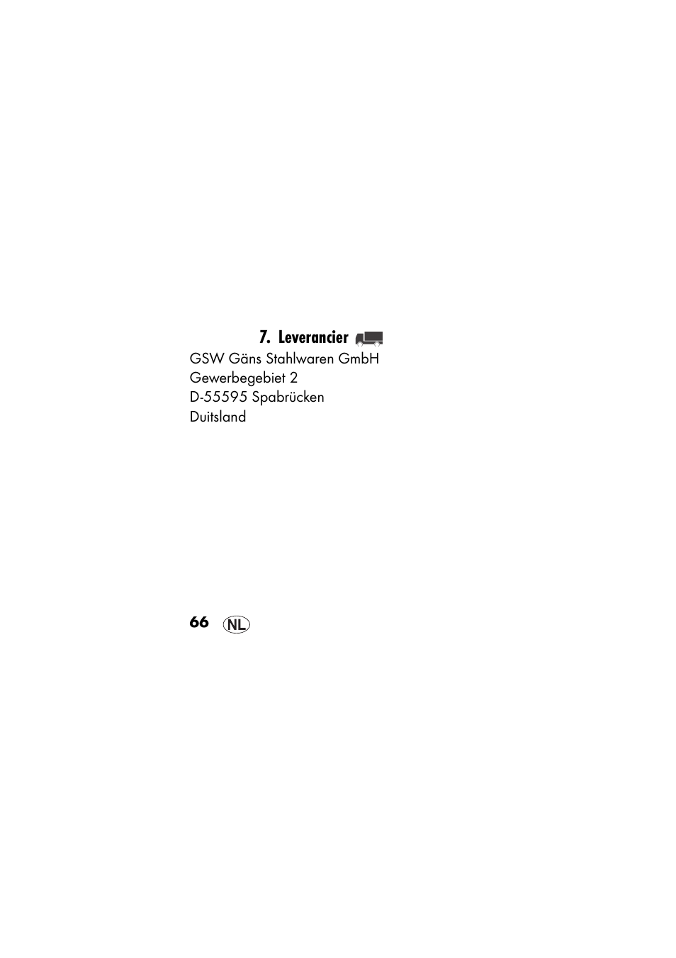 Leverancier | Ernesto IAN 48715 User Manual | Page 66 / 84