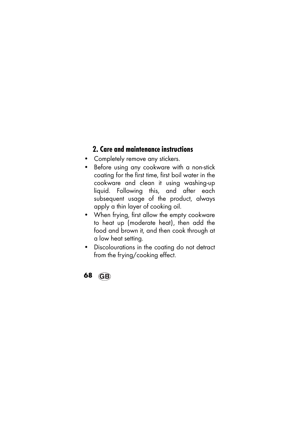 Care and maintenance instructions | Ernesto IAN 48715 User Manual | Page 68 / 84
