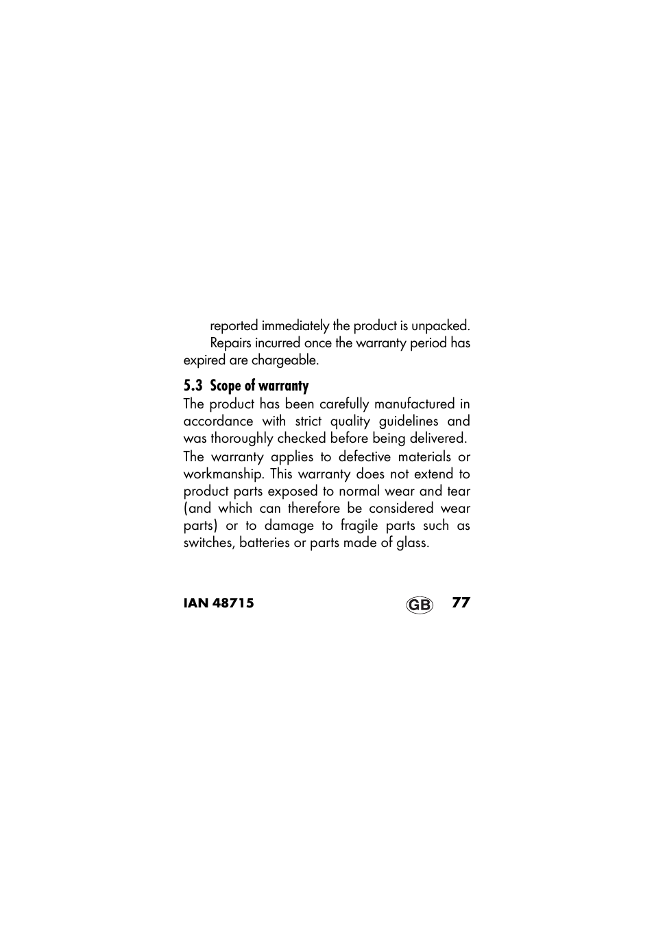 3 scope of warranty | Ernesto IAN 48715 User Manual | Page 77 / 84