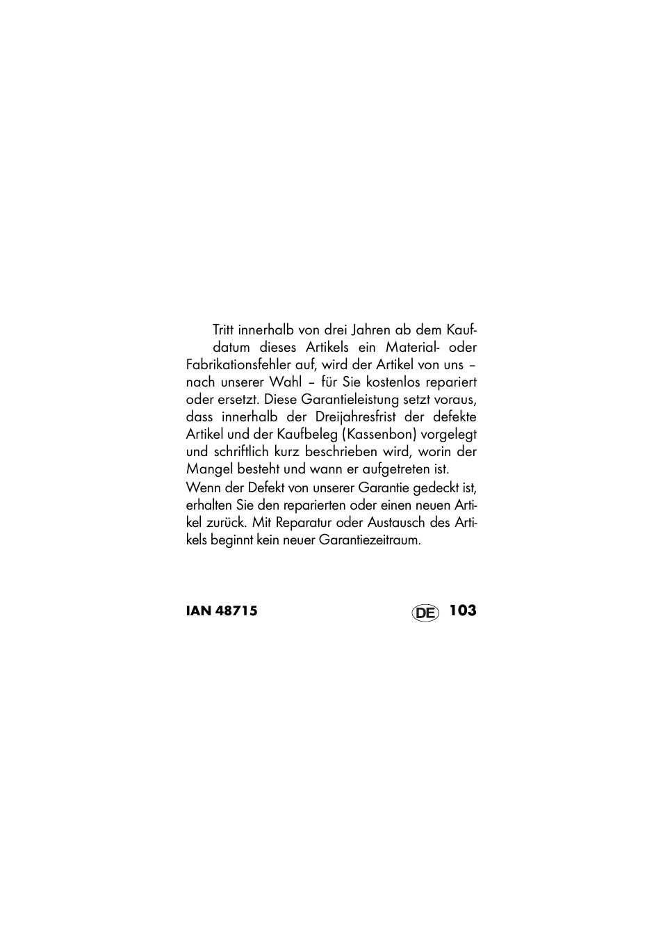 Ernesto 409568 User Manual | Page 103 / 112
