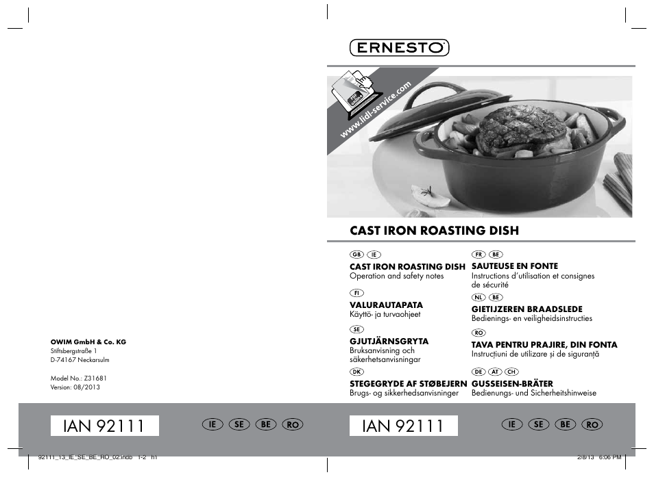 Ernesto Z31681 User Manual | 26 pages