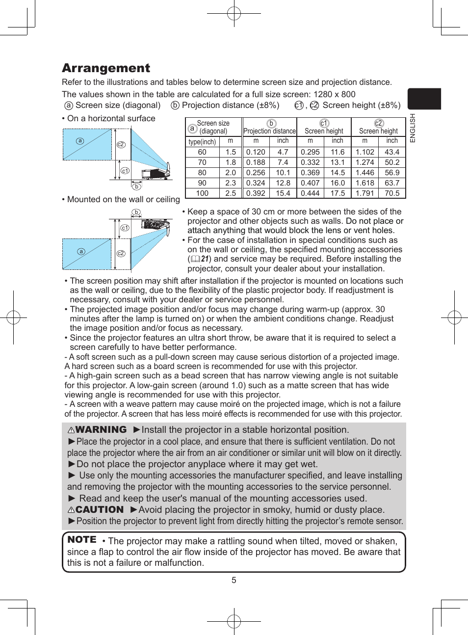 Arrangement | Dukane LCD Data Video Projector 8104HW User Manual | Page 7 / 24