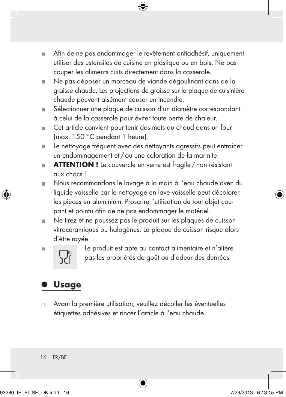 Usage | Ernesto H14270 User Manual | Page 16 / 24