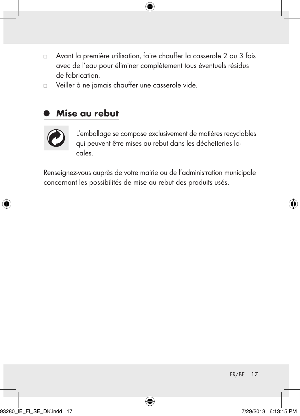 Mise au rebut | Ernesto H14270 User Manual | Page 17 / 24