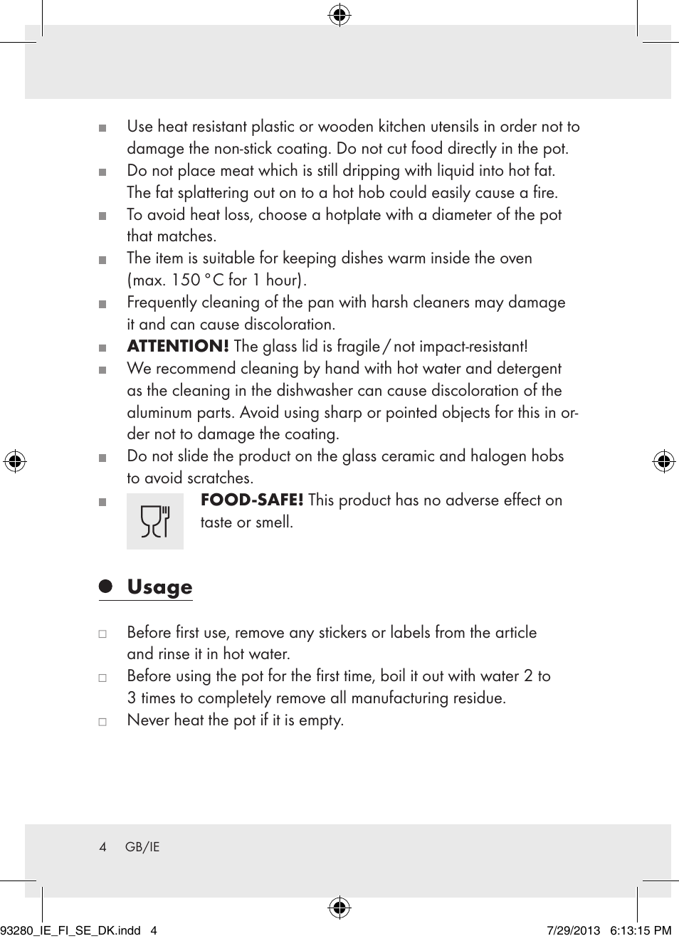 Usage | Ernesto H14270 User Manual | Page 4 / 24