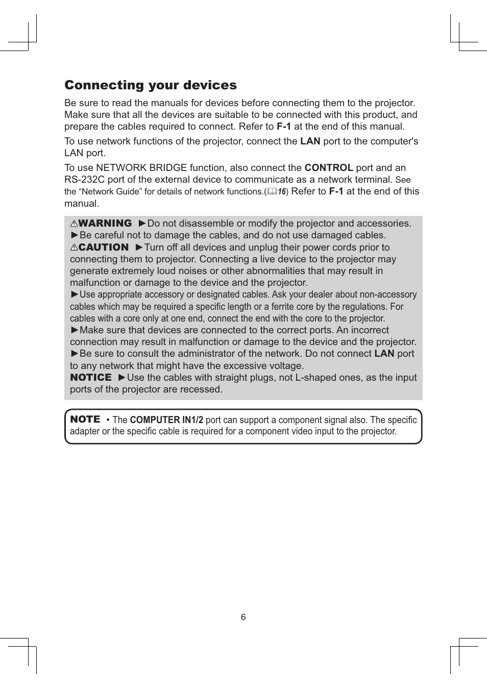 Connecting your devices | Dukane Projector 8112 User Manual | Page 6 / 17