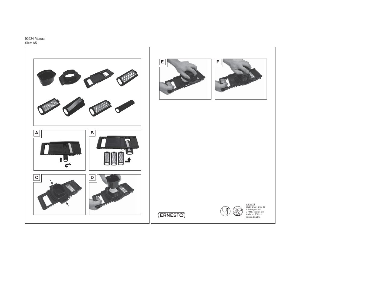Ernesto Z30915 User Manual | 1 page