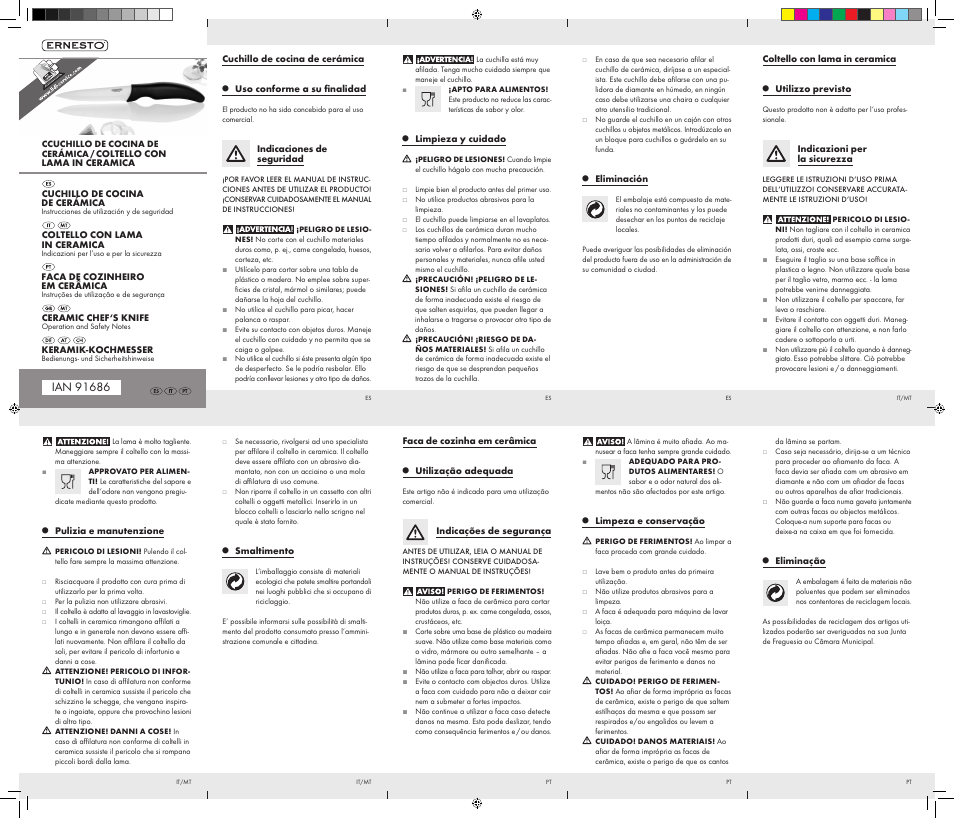 Ernesto Z31535A, Z31535B User Manual | 2 pages