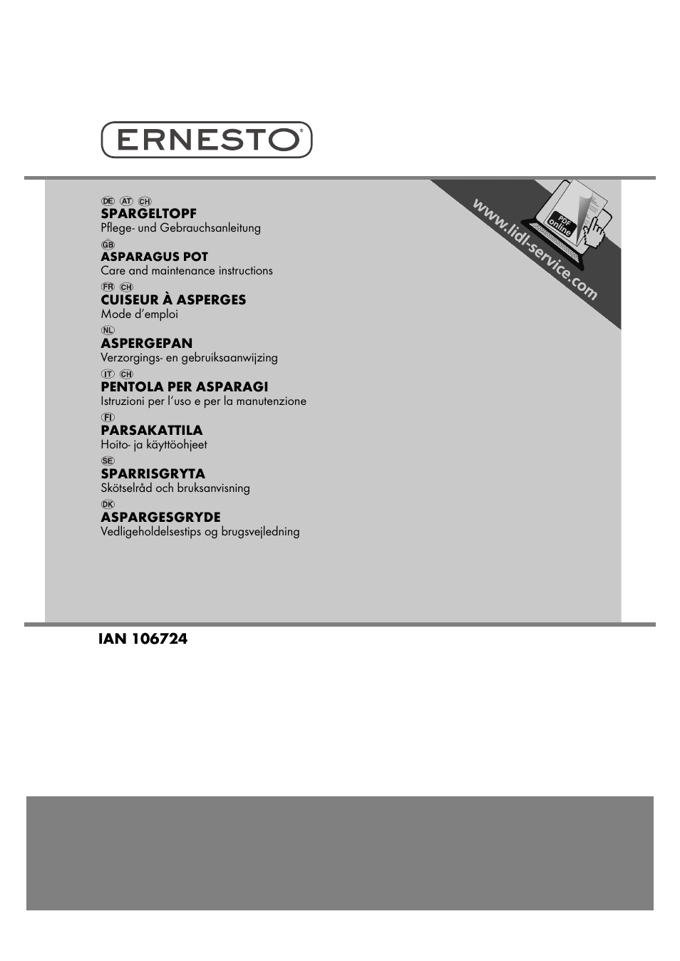 Ernesto 643153 User Manual | 44 pages