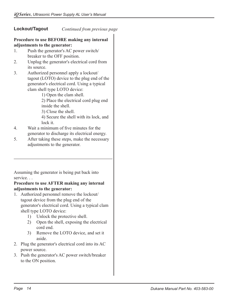 Dukane iQ Series ULTRASONIC POWER SUPPLY AL ISO 9001:2008 User Manual | Page 20 / 78