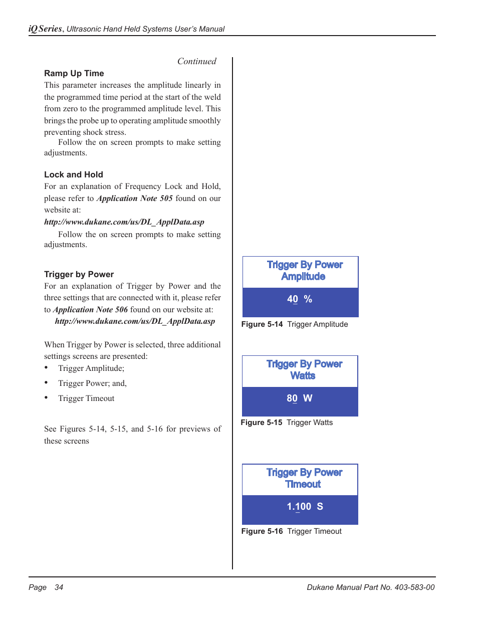 Dukane iQ Series ULTRASONIC POWER SUPPLY AL ISO 9001:2008 User Manual | Page 40 / 78