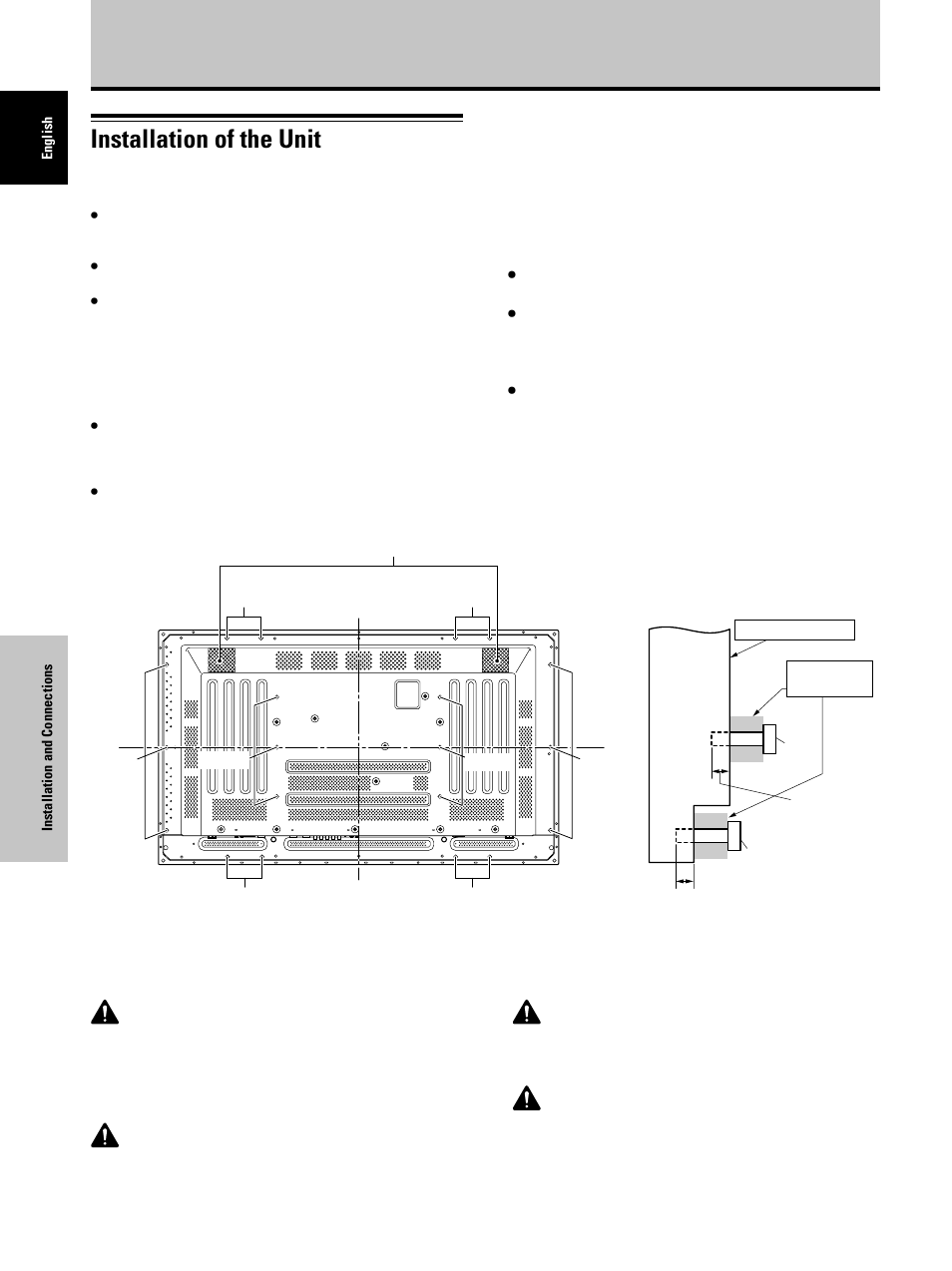 Installation and connections, Installation of the unit | Dukane P50 User Manual | Page 16 / 42