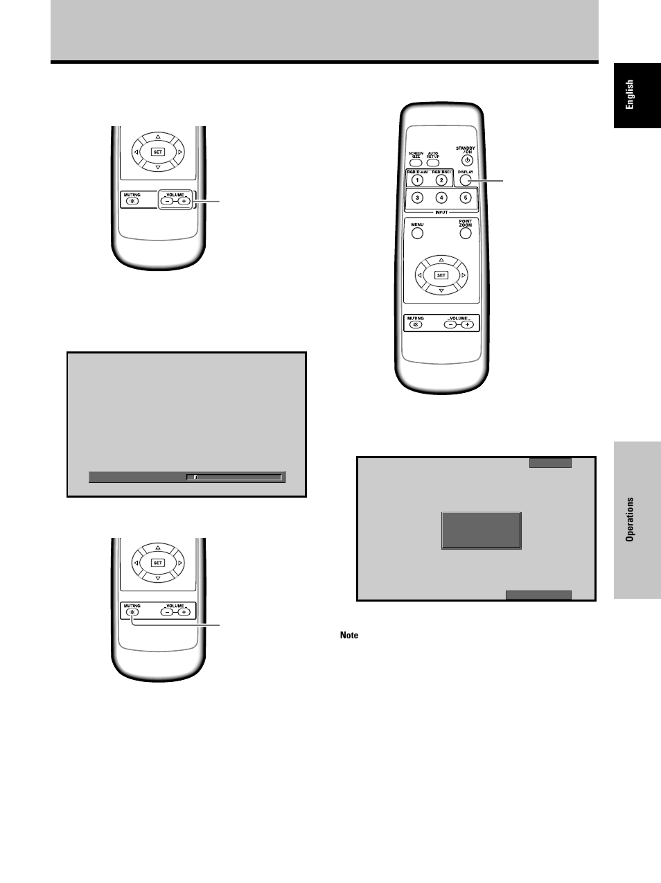 Operations, Press volume on the remote control unit, Press muting on the remote control unit | Press display on the remote control unit | Dukane P50 User Manual | Page 25 / 42