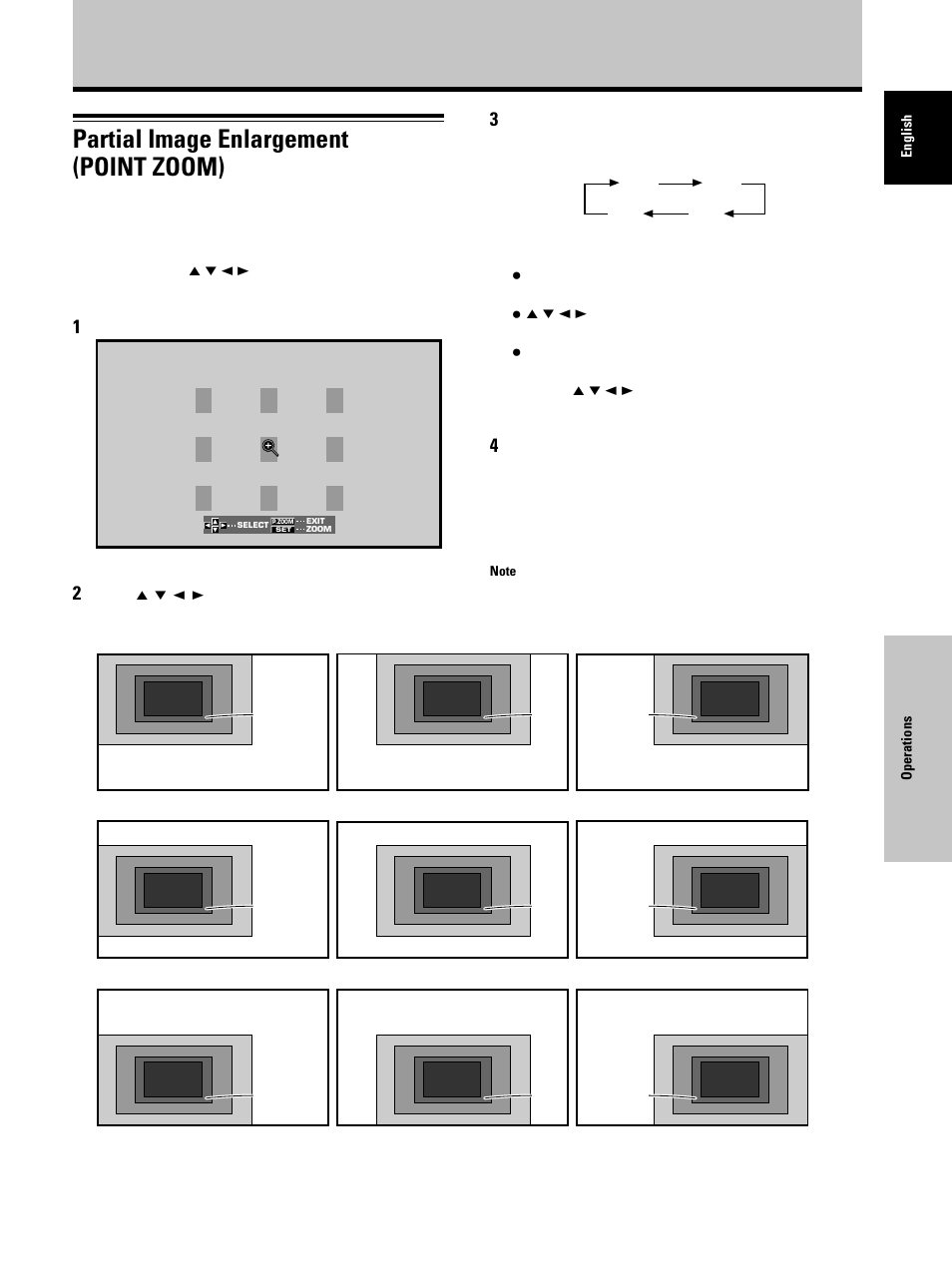 Partial image enlargement (point zoom), Operations | Dukane P50 User Manual | Page 27 / 42