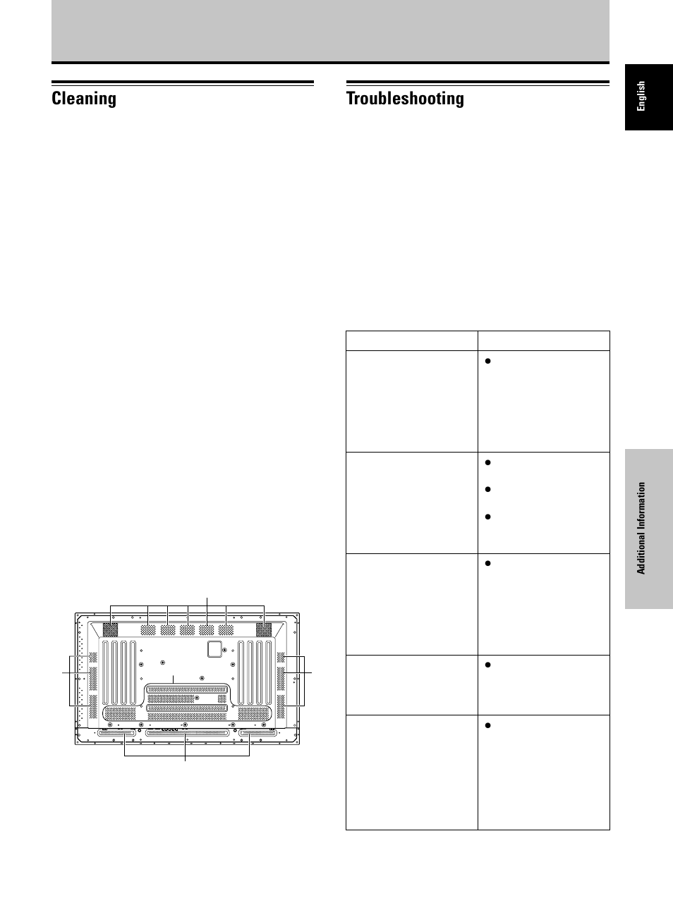 Additional information, Cleaning, Troubleshooting | About the self diagnosis mode | Dukane P50 User Manual | Page 35 / 42