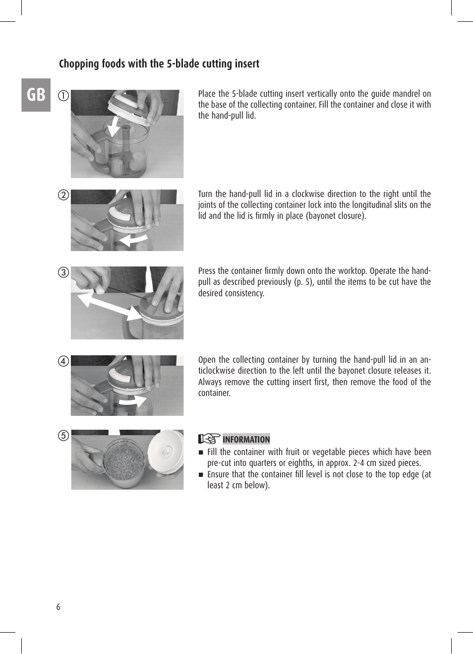 Ernesto Mini Chopper User Manual | Page 6 / 44