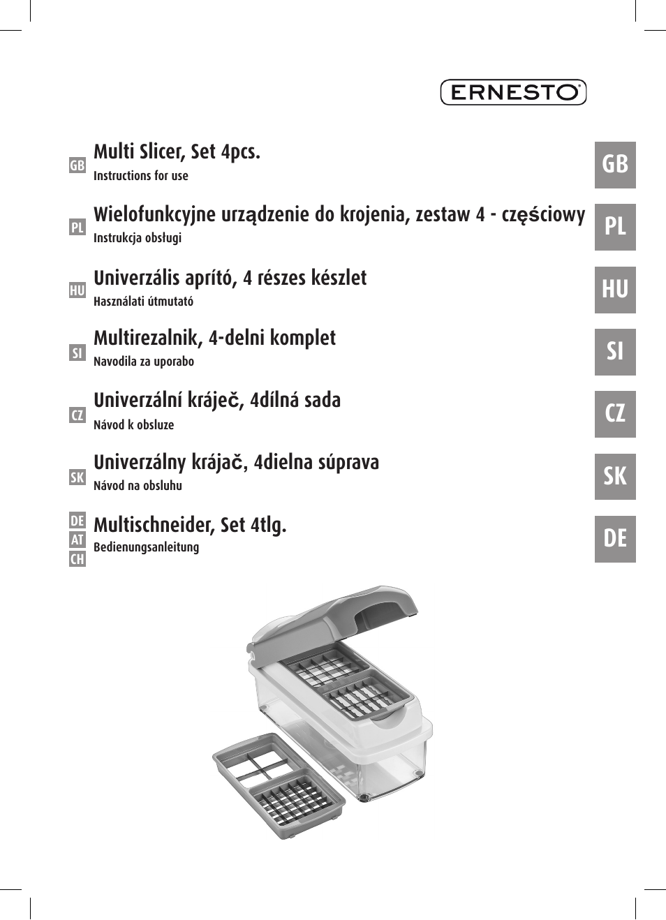 Ernesto Multi Slicer User Manual | 32 pages